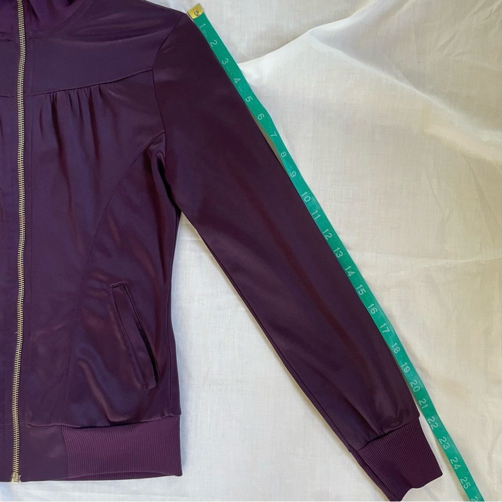 Vintage H&M Purple Satin Zip Jacket Track Technical Limited Edition y2k sz 2 XS - Picture 13 of 13